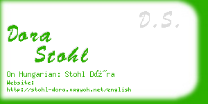 dora stohl business card